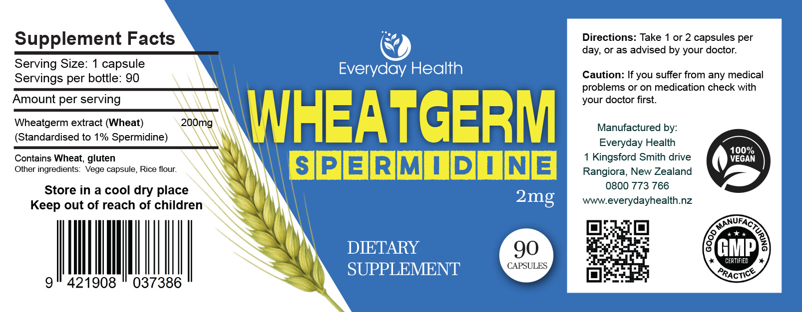 SPERMIDINE 90 Capsules - 2mg - Image 2